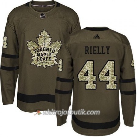 Män Ishockey Toronto Maple Leafs Tröja Morgan Rielly 44 Adidas 2017-2018 Camo Grön Authentic